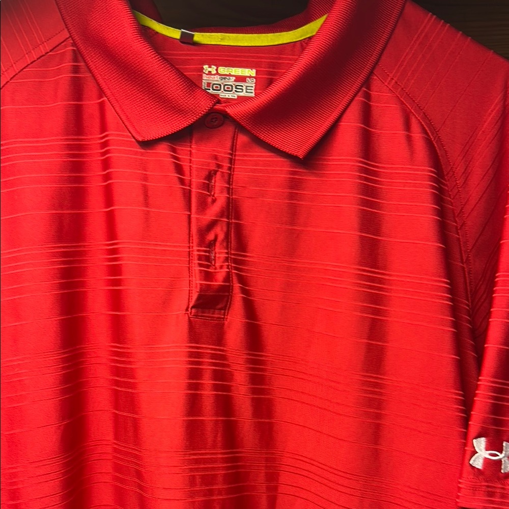 Under Armour Red Performance Polo Shirt